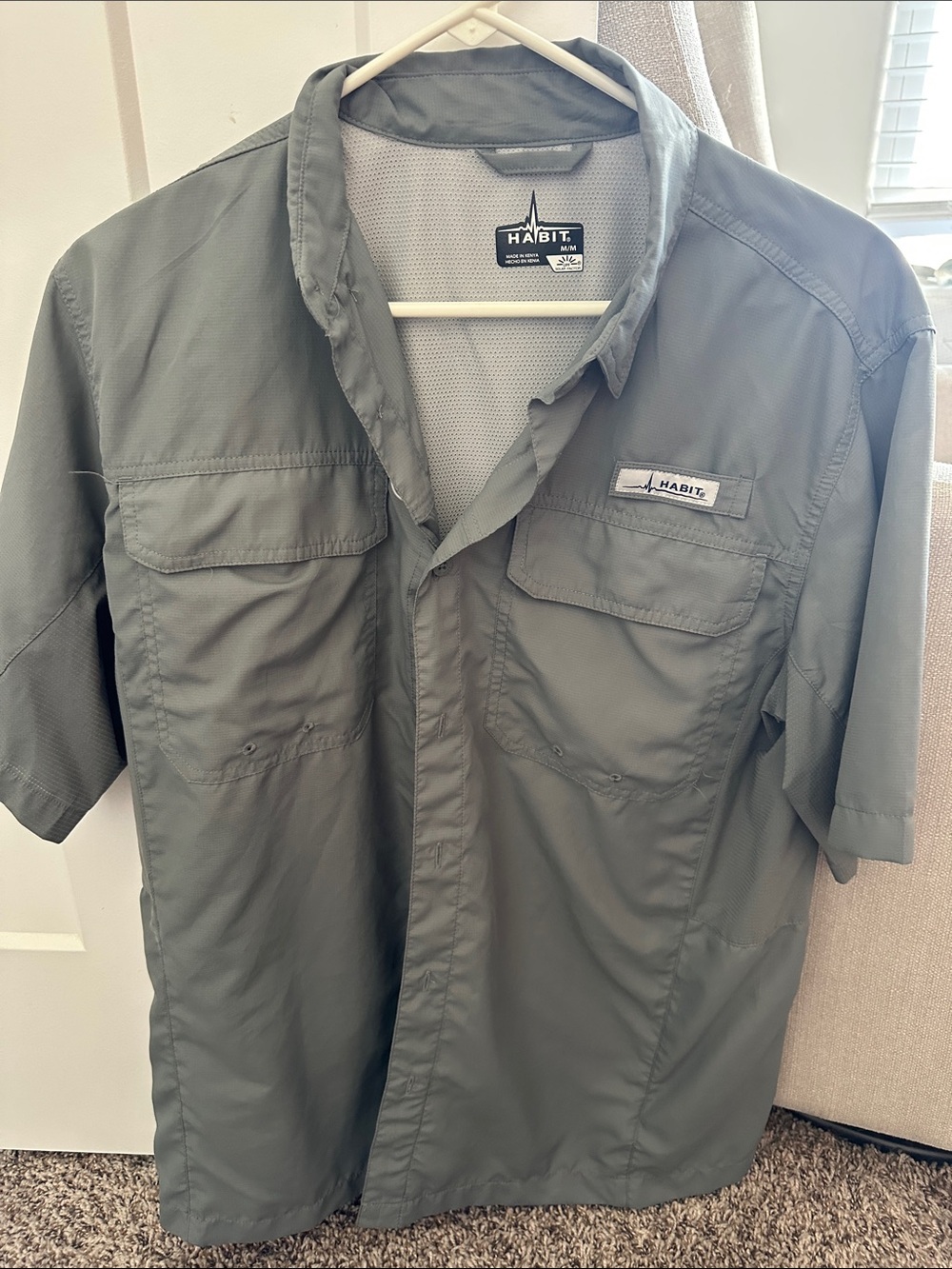 Habit Short-Sleeve fishing Shirt Jacket - Charcoal